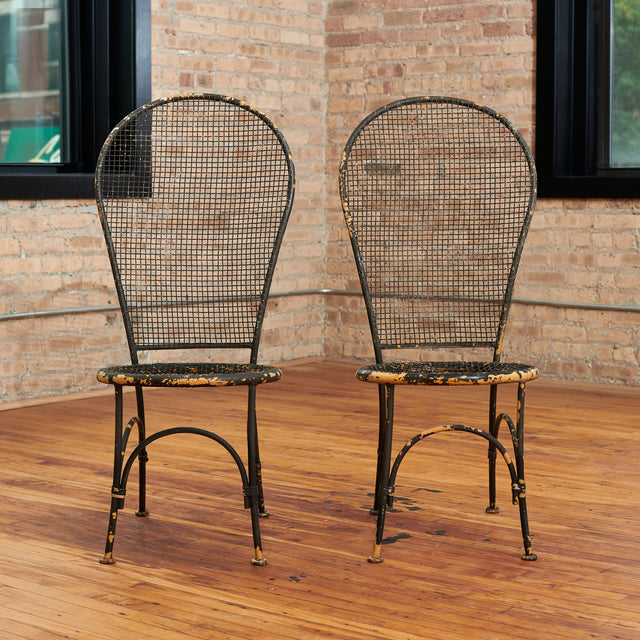 Pair of Russell Woodard Tall Back Side Chairs