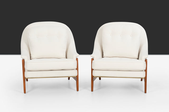 Set of Four Edward Wormley Janus Lounge Chairs