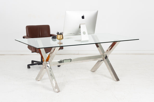 Post Modern Campaign Style Table or Desk.